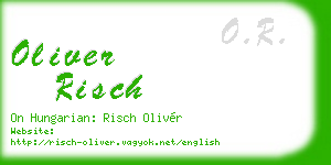oliver risch business card
